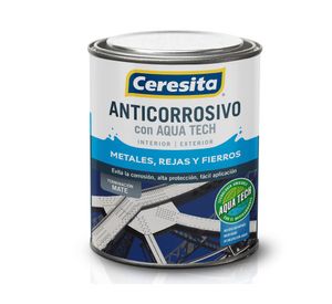 Anticorrosivo 1/4 galón Aqua Tech rojo colonial mate Ceresita