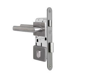 Cerradura de embutir dormitorio/oficina manilla piano 215 Multifunción Poli