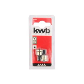 Punta pozidrive PZ2 1/4'' tope profundo 2 unidades KWB