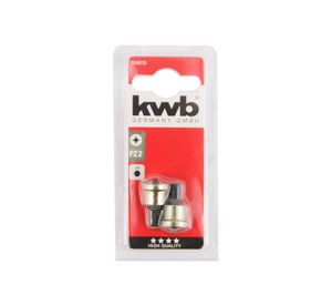 Punta pozidrive PZ2 1/4'' tope profundo 2 unidades KWB