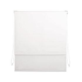 Cortina roller doble blackout 120x165 cm liso blanco Cotidiana