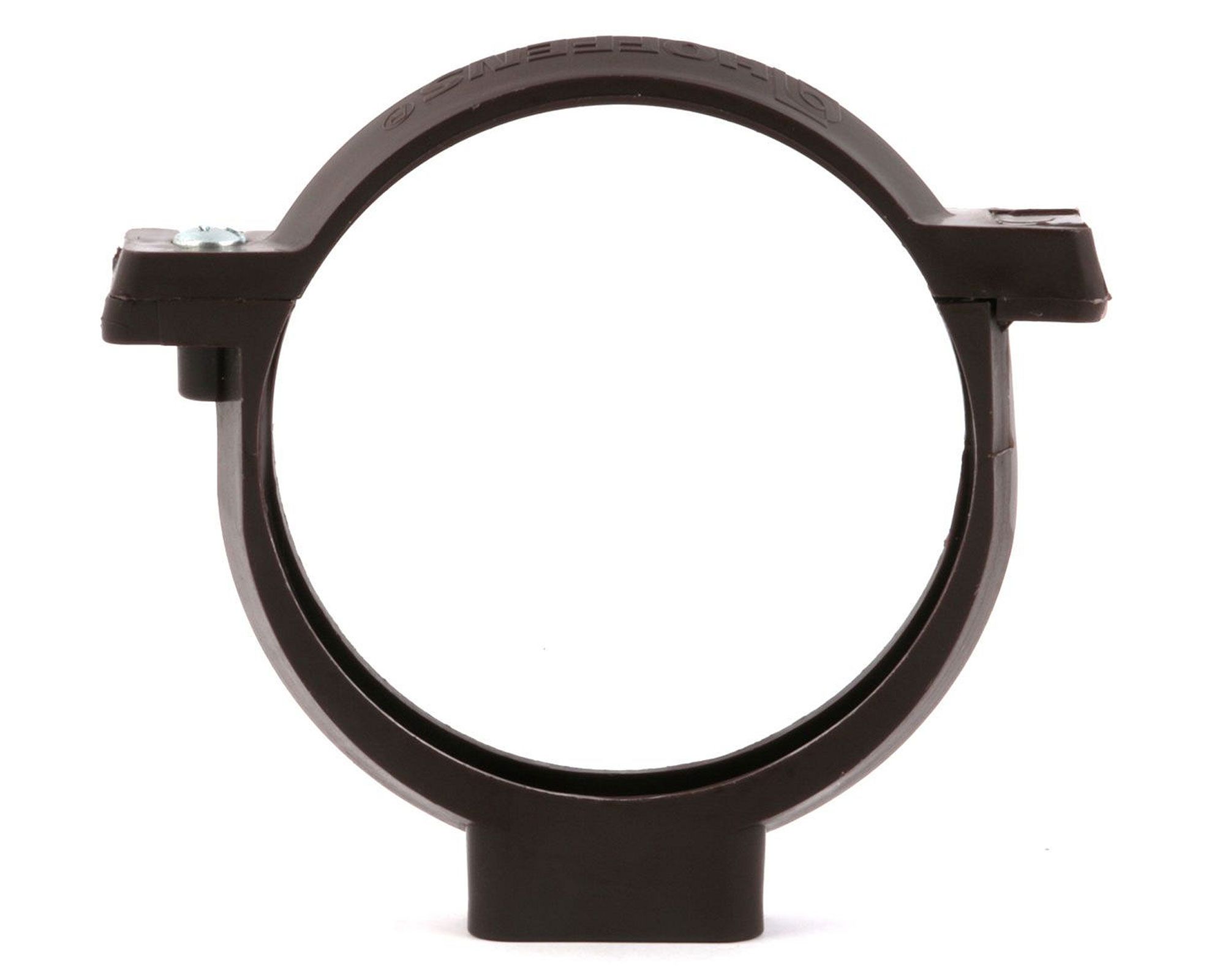Abrazadera tubo de bajada PVC café