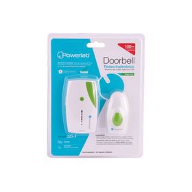 Timbre inalámbrico 36 melodías Doorbell verde/blanco Powerlab