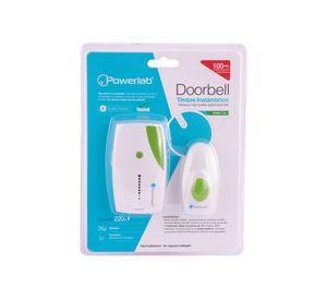Timbre inalámbrico 36 melodías Doorbell verde/blanco Powerlab