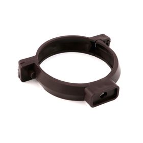 Abrazadera tubo de bajada PVC café