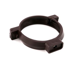 Abrazadera tubo de bajada PVC café