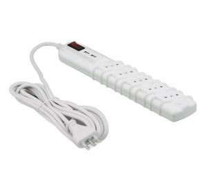 Alargador 5 posiciones 3 m 2 USB blanco Rittig