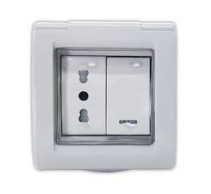 Caja sigma interruptor 9/12 + enchufe 16A Kalop