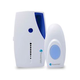 Timbre inalámbrico 36 melodías Doorbell azul/blanco Powerlab