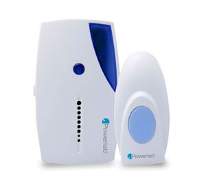 Timbre inalámbrico 36 melodías Doorbell azul/blanco Powerlab