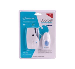 Timbre inalámbrico 36 melodías Doorbell azul/blanco Powerlab