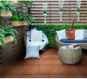 Gres porcelánico 60x60 cm Cotto Rojo 1,44 m2 Baldara