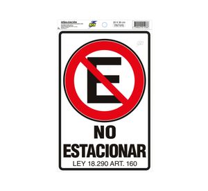 Señalética 30x20 cm no estacionar RFX