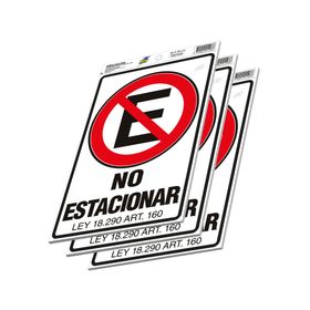 Señalética 30x20 cm no estacionar RFX