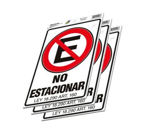 Señalética 30x20 cm no estacionar RFX