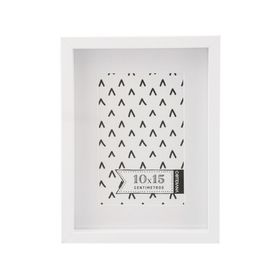 Marco foto paspartú 10x15 cm Box blanco Cotidiana