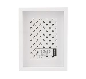 Marco foto paspartú 10x15 cm Box blanco Cotidiana