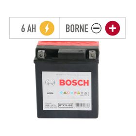 Batería moto 6AH 120CCA derecho BTX7L-BS Bosch