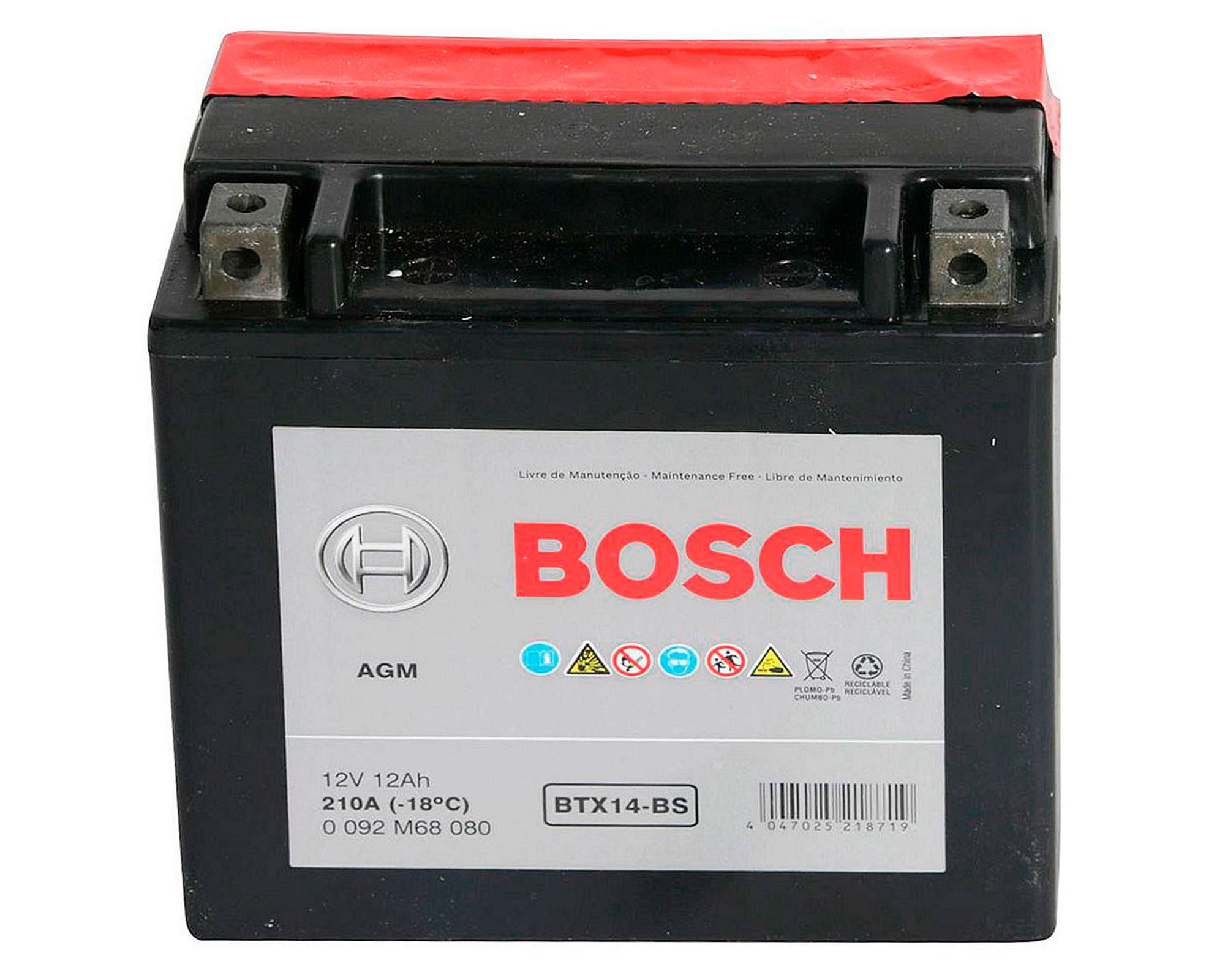 Batería moto 12AH 210CCA izquierdo BTX14-BS Bosch | Easy.cl