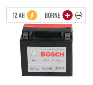 Batería moto 12AH 210CCA izquierdo BTX14-BS Bosch