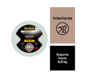 Cinta montaje doble faz Interior 1.9 cm x 8.89 m blanco