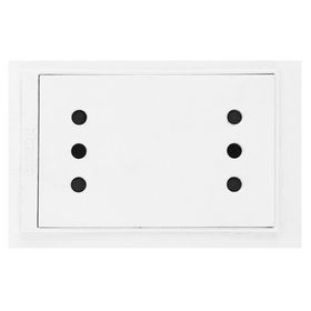 Placa armada tomacorriente 10A 2P+T blanco Bticino