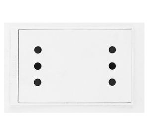 Placa armada tomacorriente 10A 2P+T blanco Bticino