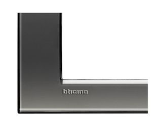 Placa 3 módulos Living Light gris londres Bticino