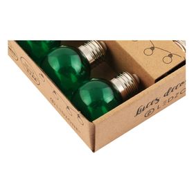 Guirnalda 10L ampolleta LED colores transparentes Ledzone