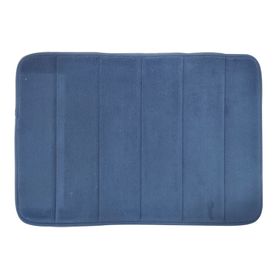 Piso baño Memory foam azul 40x60 cm