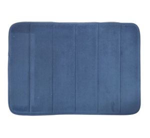 Piso baño Memory foam azul 40x60 cm