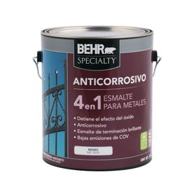 Anticorrosivo 1 galón 4 en 1 negro brillante Behr