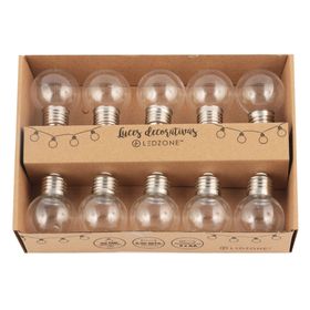 Guirnalda 10L ampolleta LED transparente Ledzone