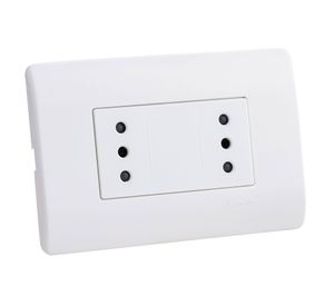 Placa armada con toma corriente dúplex 2M Génesis Schneider