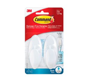 Gancho para baño con tiras impermeables Mediano Command