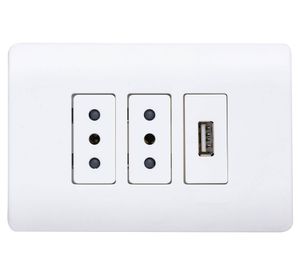 Placa armada toma corriente 2M enchufe + 1M USB Génesis Schneider