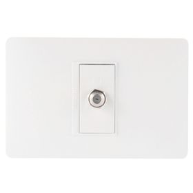 Placa toma TV armada tipo F blanco Bticino