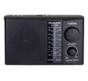 Radio 4 bandas recargables 32PROICF18 negro Philco