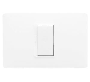 Placa armada interruptor simple 10A 9/24 Luzica blanco Bticino