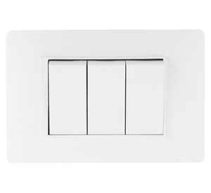 Placa armada interruptor 10A 9/24 blanco Bticino