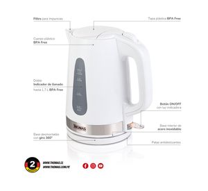 Hervidor 1.7 litros TH-4340 Thomas