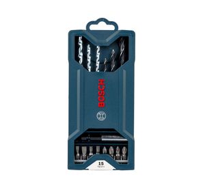 Set puntas y brocas Mini X-Line 15 piezas Bosch.