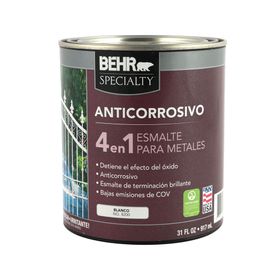 Anticorrosivo 1/4 galón 4 en 1 blanco brillante Behr