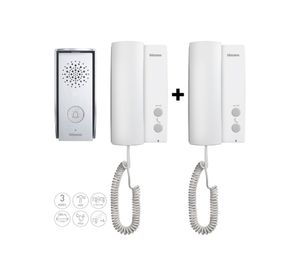 Kit audio 4 hilos blanco/zamak Bticino