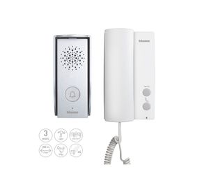 Kit audio 4 hilos blanco/zamak Bticino