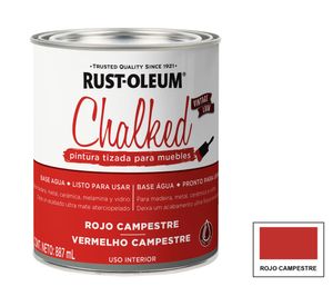 Pintura tizada Chalked rojo campestre mate Rust-Oleum
