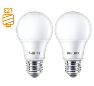 Ampolleta LED 7.5W E27 luz fría 2 unidades Philips