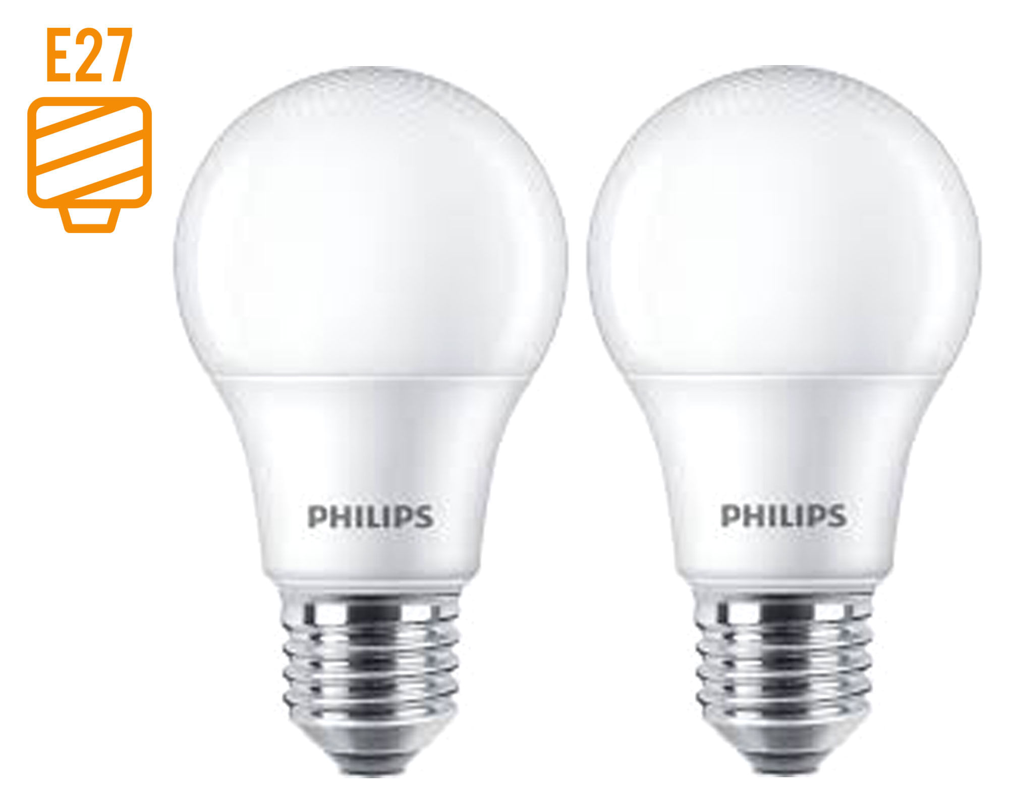 Ampolleta LED 7.5W E27 luz fría 2 unidades Philips