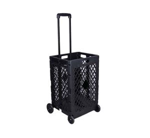 Carro de compras plegable Rejilla negro Cotidiana