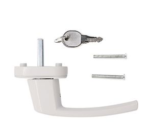 Manilla con llave 34 mm ventana de contacto Pro blanco DVP